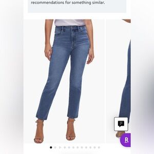 Good American Blue Straight Leg Jeans